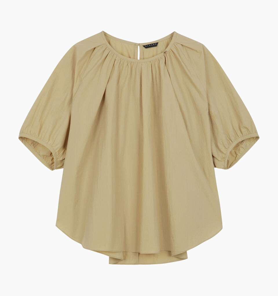 Beige blouse with balloon sleeves - null - Beige | Sisley K image number 1